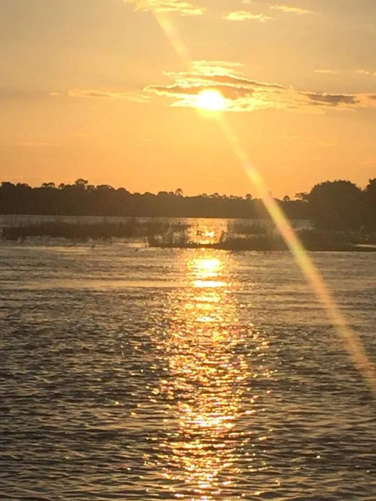 Sunset boat cruise on the Zambezi