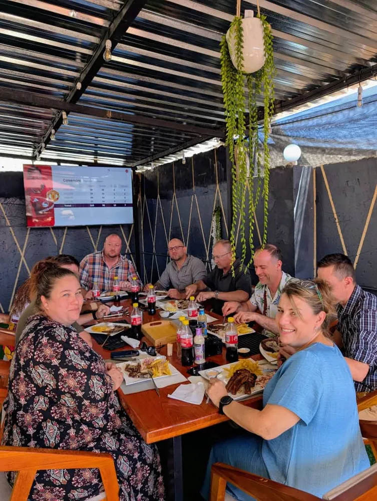 A happy gathering at Likaka Guest House